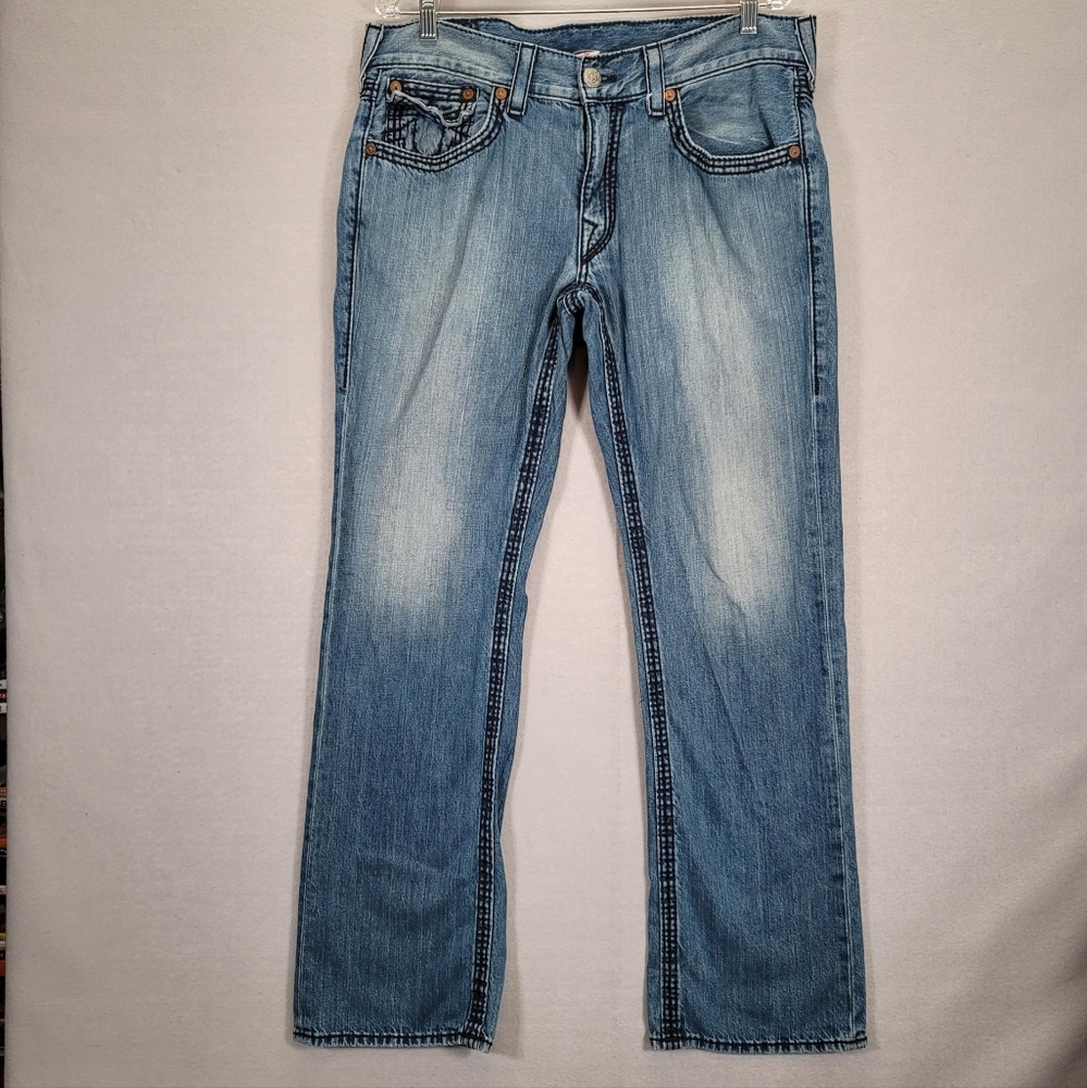 True Religion Men's Straight Jeans - Light Blue